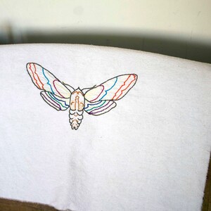 Moth - Hand Embroidered Hoop Wall Art Insects