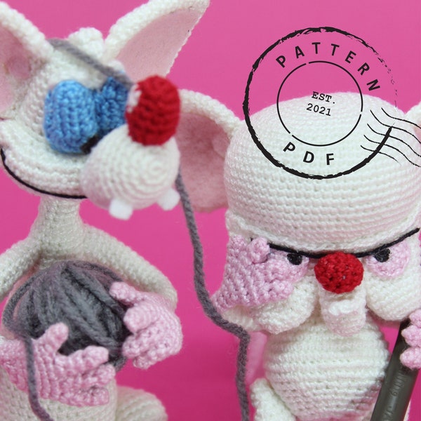 Pinky et les rats du laboratoire cérébral | Modèle Amigurumi