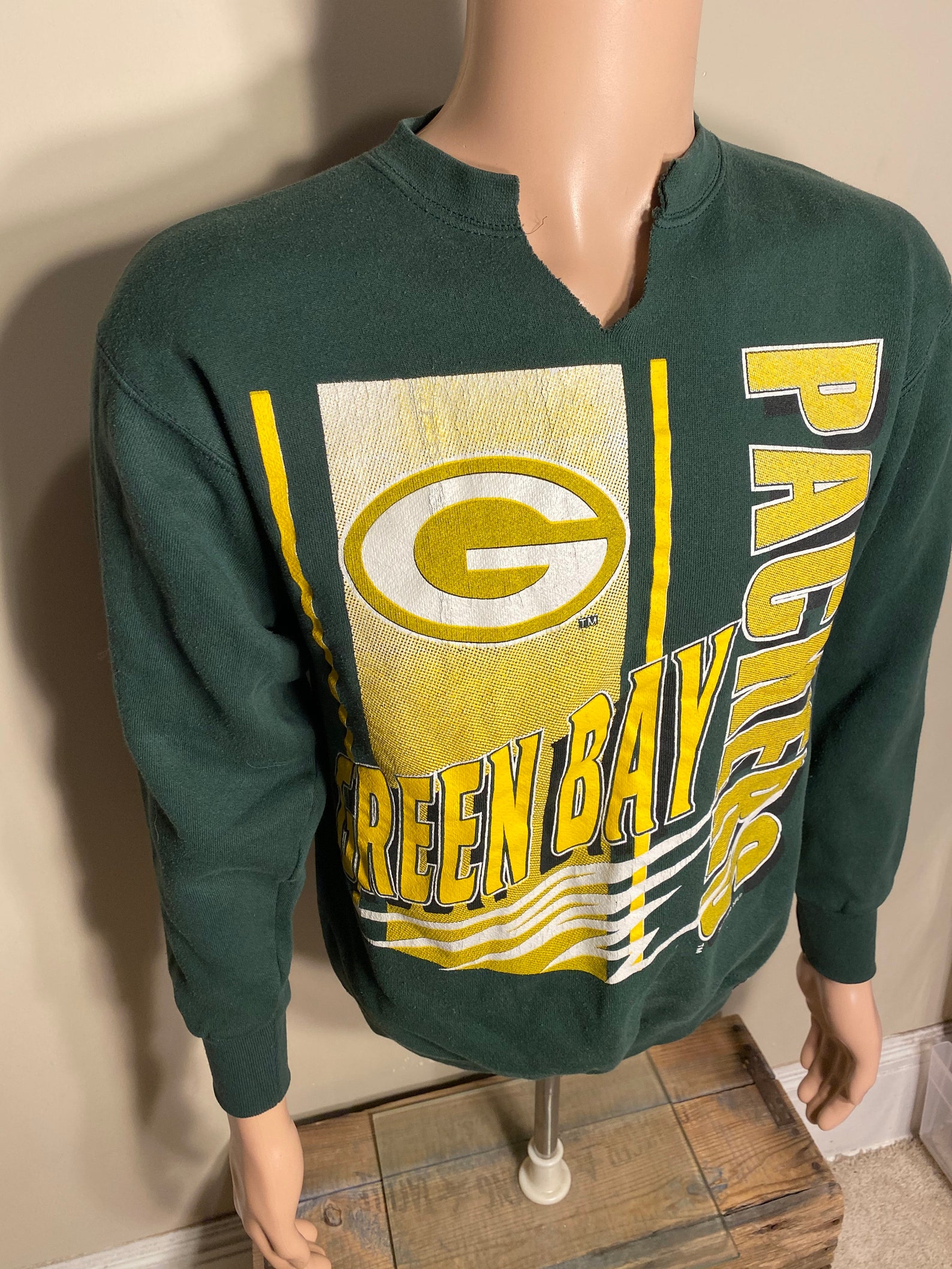 Vintage Green Bay Packers Sweatshirt // Adult Size Medium // - Etsy