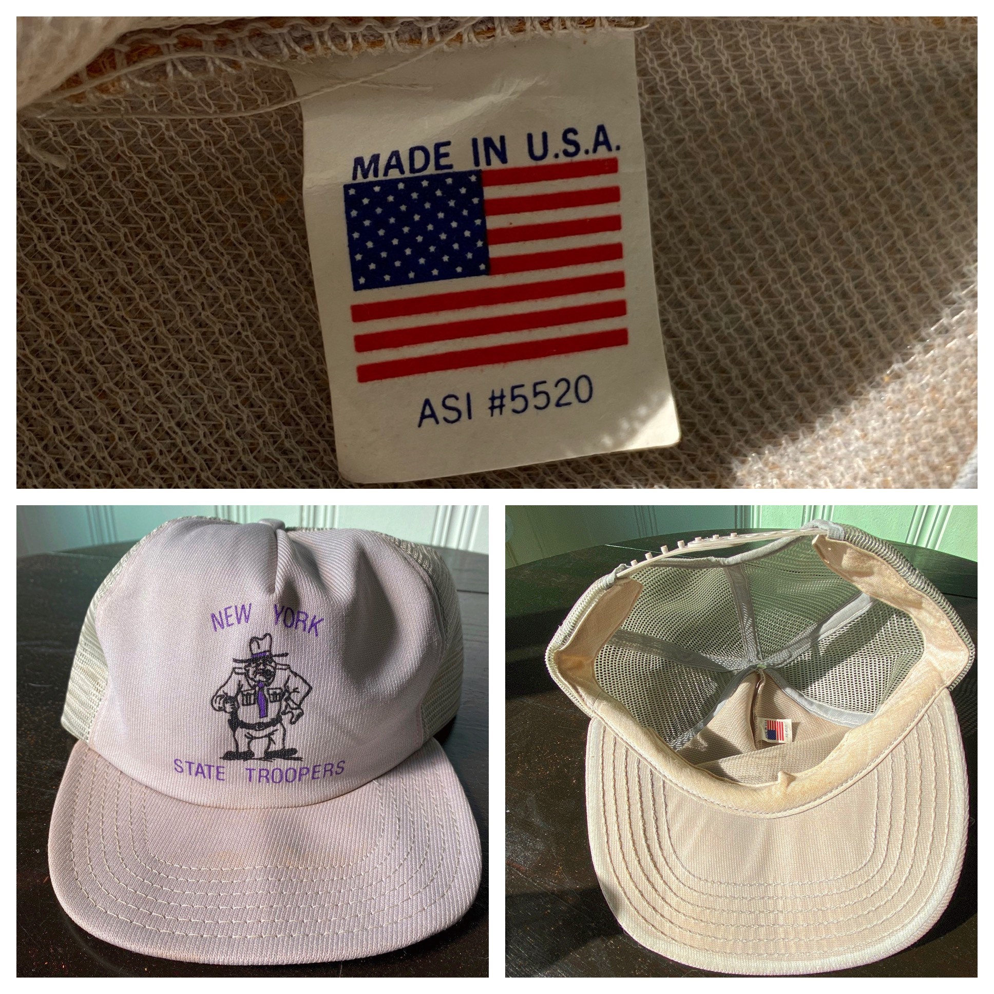 Vintage New York State Troopers snapback hat // trucker hat // Etsy