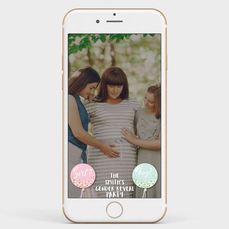 Gender Reveal Snapchat Filter Boy or Girl Geofilter Blue Etsy