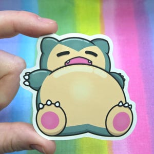 Sleeping Snorlax Vinyl Sticker