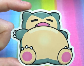 Sleeping Snorlax Vinyl Sticker
