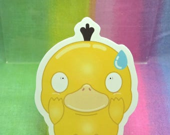 Anxious Psyduck Vinyl Sticker
