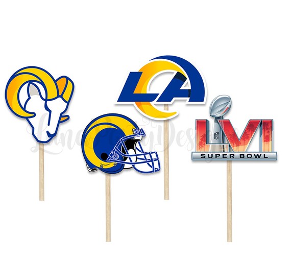 Los Angeles Rams Cupcake Toppers | Etsy