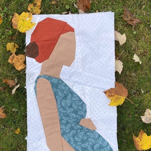 Pregnant Mama FPP Pattern, Mom Foundation Paper Piecing Pattern, Mom Quilt Pattern, Baby FPP Pattern