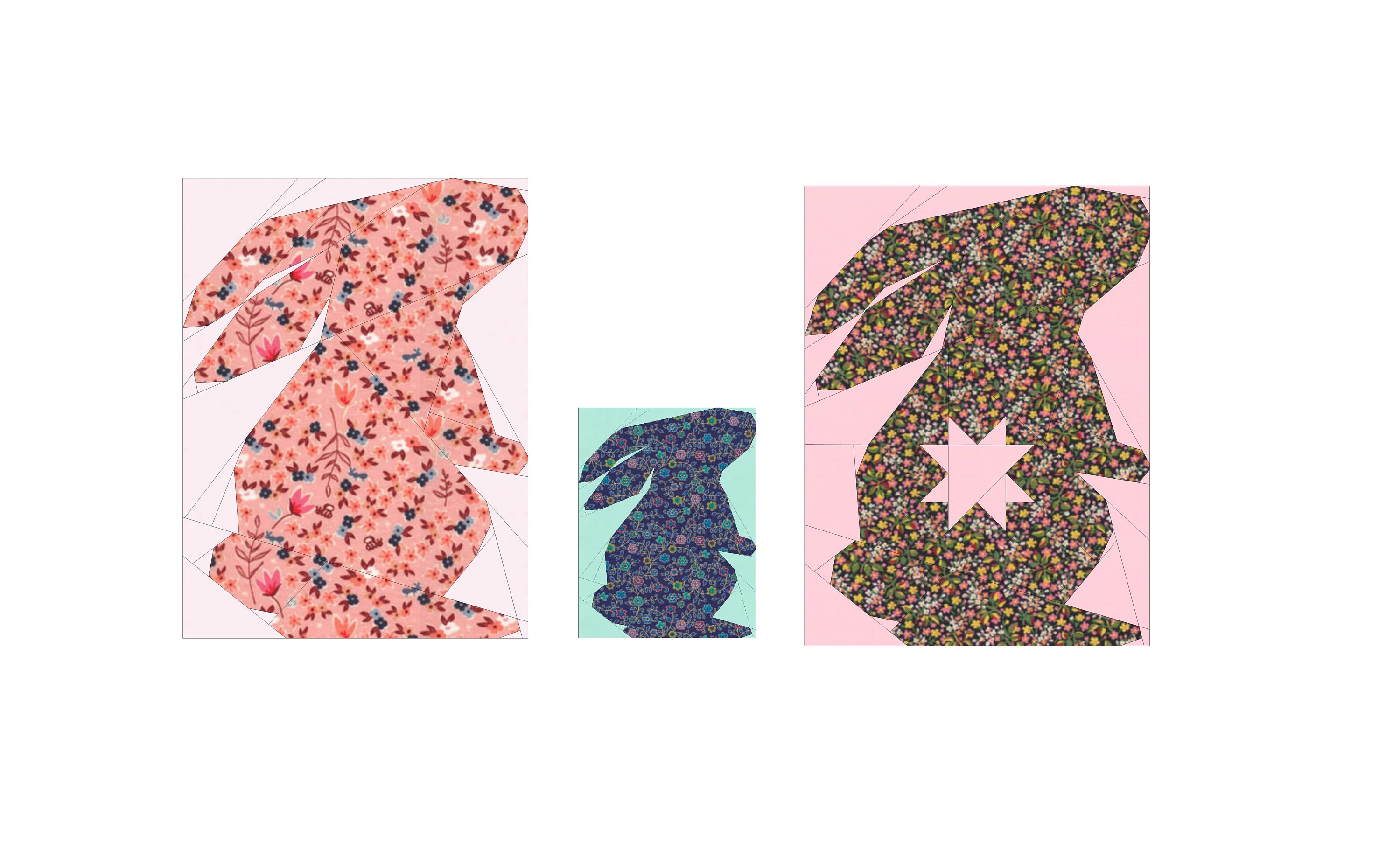 Fpp Pattern Snake Rabbit FPP Pattern, Bunny FPP Pattern, Bunny Foundation Paper Piecing ...