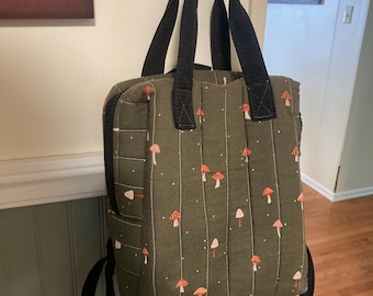 Patrón de mochila fácil, patrón de mochila para principiantes, patrón de mochila con cremallera, mochila para proyectos FPP, mochila fácil con forro completo