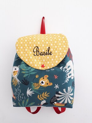 Cartable Enfant Personnalisable Avec Broderie Prénom - 8 Motifs Animaux, Léger, Pour école Maternelle Et Voyages