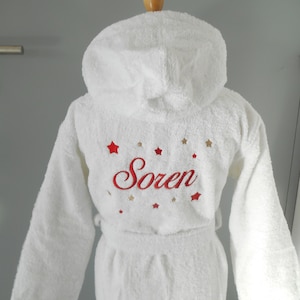 Christmas, customizable child bathrobe, baby Christmas gifts, embroidered bathrobe, birth gift, baby Christmas, personalized child gift, image 4