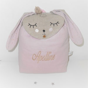 Sac a dos enfant lapin indien personnalisé, noël bébé, sac enfant, sac crèche, cadeau noël ,cartable, école maternelle, sac personnalisé