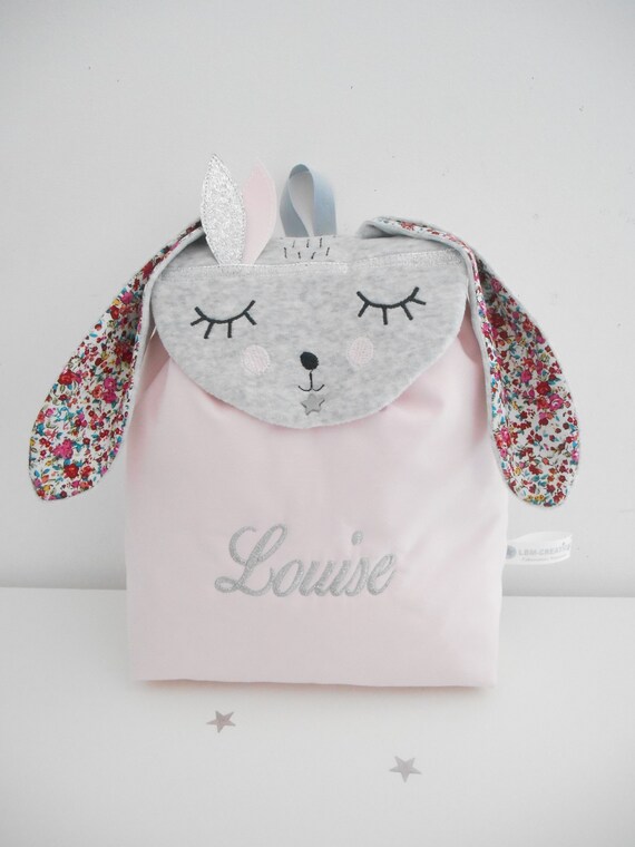 Sac A Dos Enfant Lapin Indien Personnalise Sac Brode Pour Etsy