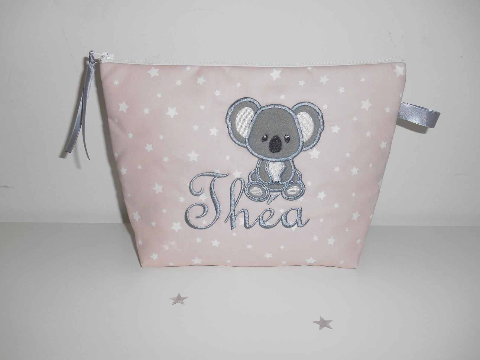 Kit Toilette Bébé Koala Gris - Brosse, Peigne, Ciseaux, Coupe-ongles
