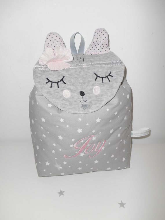 sac à dos enfant personnalisé chat bouée - sac maternelle - crèche