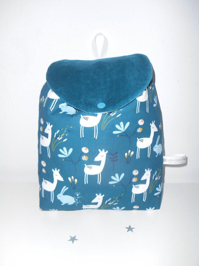 Sac a dos enfant biche personnalisé, cadeau noël, sac crèche, sac école, sac enfant, cartable, maternelle, sac personnalisé, sac garçon image 5