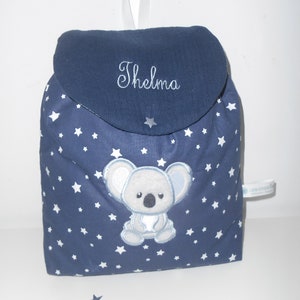 Sac a dos enfant koala personnalisé, sac à dos bébé personnalisé,sac,brodé, pour crèche, balade, école, sport, danse, maternelle, goûter