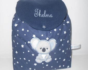 Sac a dos enfant koala personnalisé, sac à dos bébé personnalisé,sac,brodé, pour crèche, balade, école, sport, danse, maternelle, goûter
