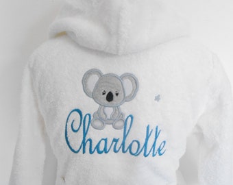 peignoir enfant personnalisé,peignoir bébé personnalisable,cadeaux noël,peignoir brodé,cadeau de naissance bébé,cadeau enfant personnalisé,