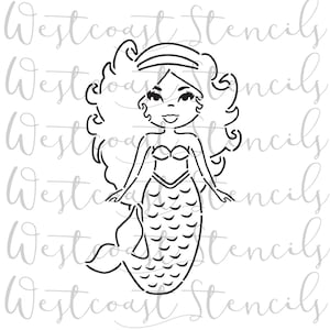 PYO Mermaid Stencil, Cookie Stencil