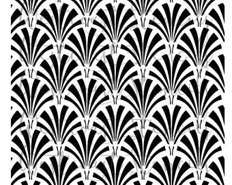 WS00020831 Template A4 Art Deco Portrait Wall Stencil