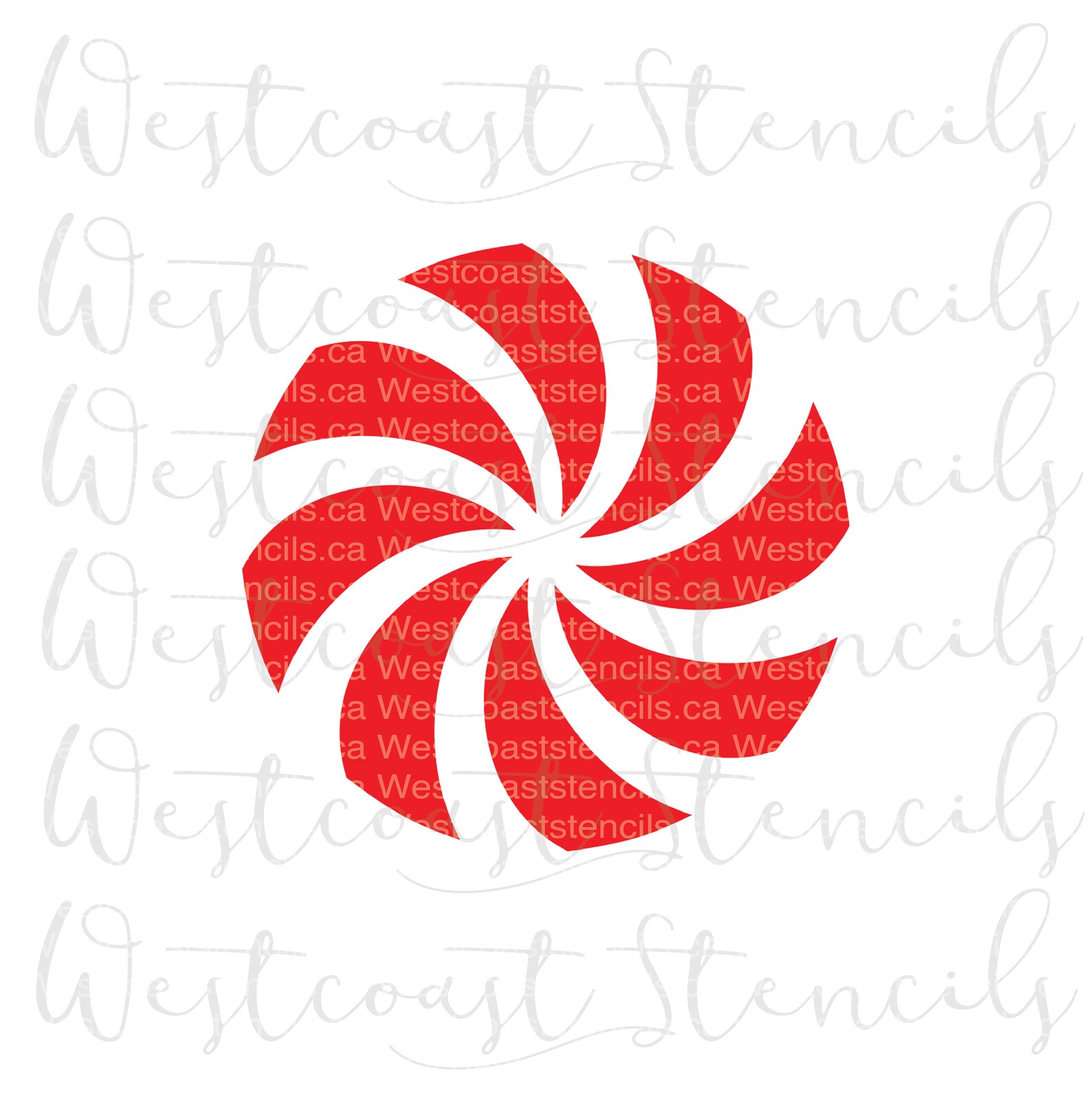 Peppermint Candy Stencil Christmas Stencil Cookie Stencil Etsy