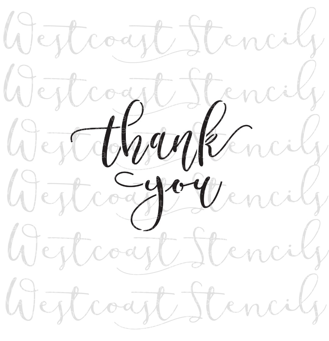 Thank You Stencil, Style 2, Cookie Stencil - Etsy