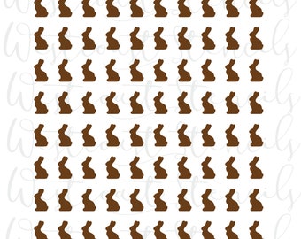 Chocolate Bunny Sprinkles Stencil, Easter, Cookie Stencil