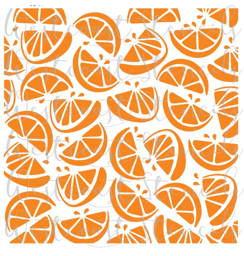 Citrus Slice Stencil Lemon Lime Orange Fruit 2 Piece or 1 Etsy