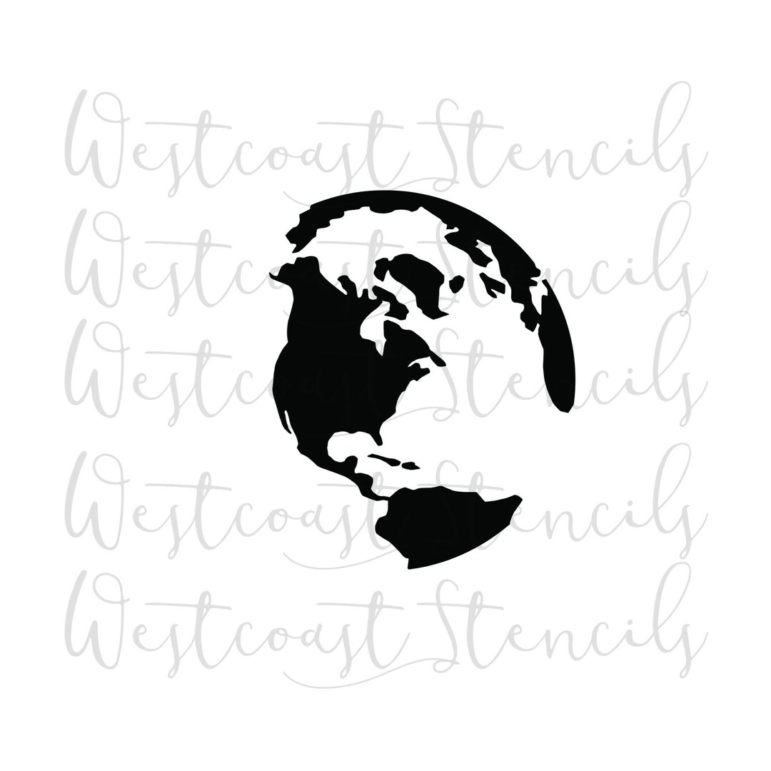 Globe Stencil, World, Earth, Map, Cookie Stencil Etsy