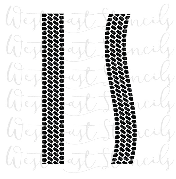 Tire Tracks S Curve Stencil Cookie Stencil Etsy tire-tracks-s-curve-stencil-cookie-stencil-etsy