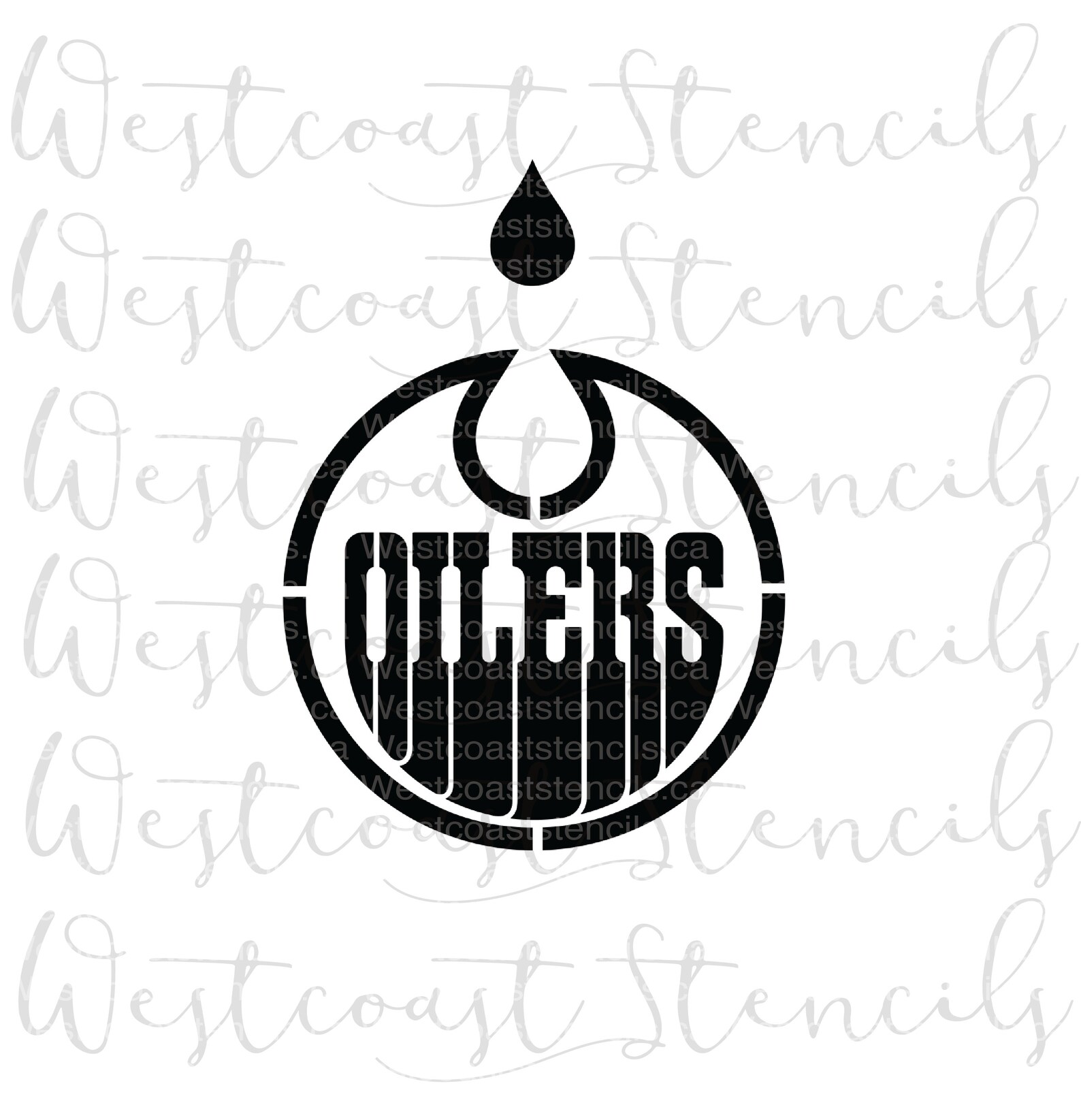Edmonton Oilers Logo Stencil Hockey Cookie Stencil Etsy