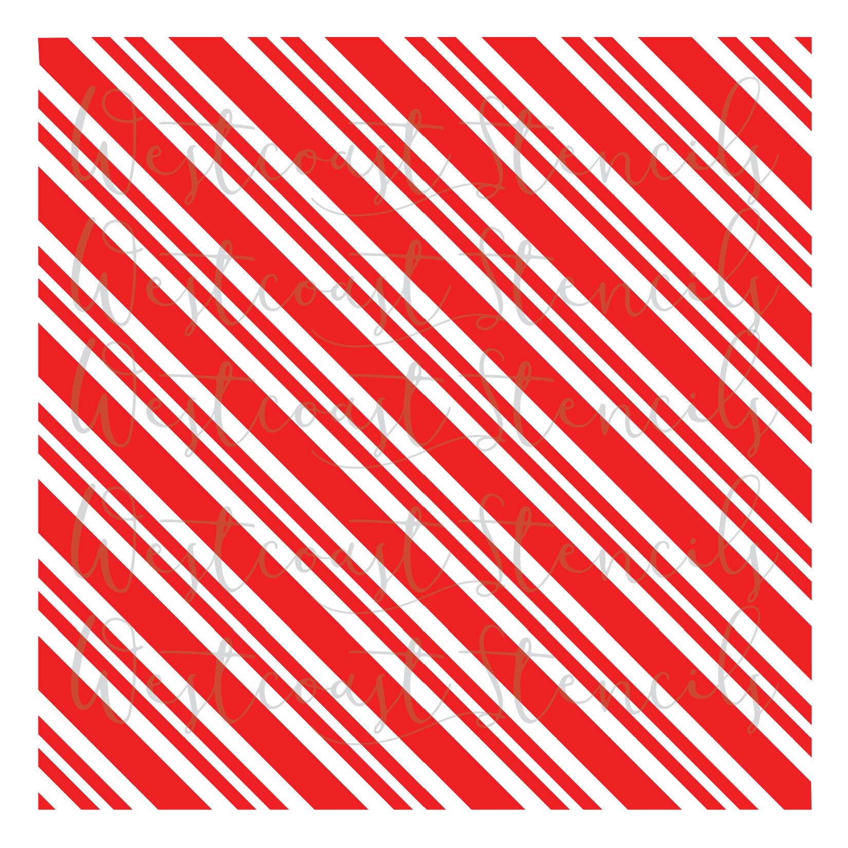 Candy Cane Stripe Stencil Diagonal Stripes Christmas Cookie Etsy