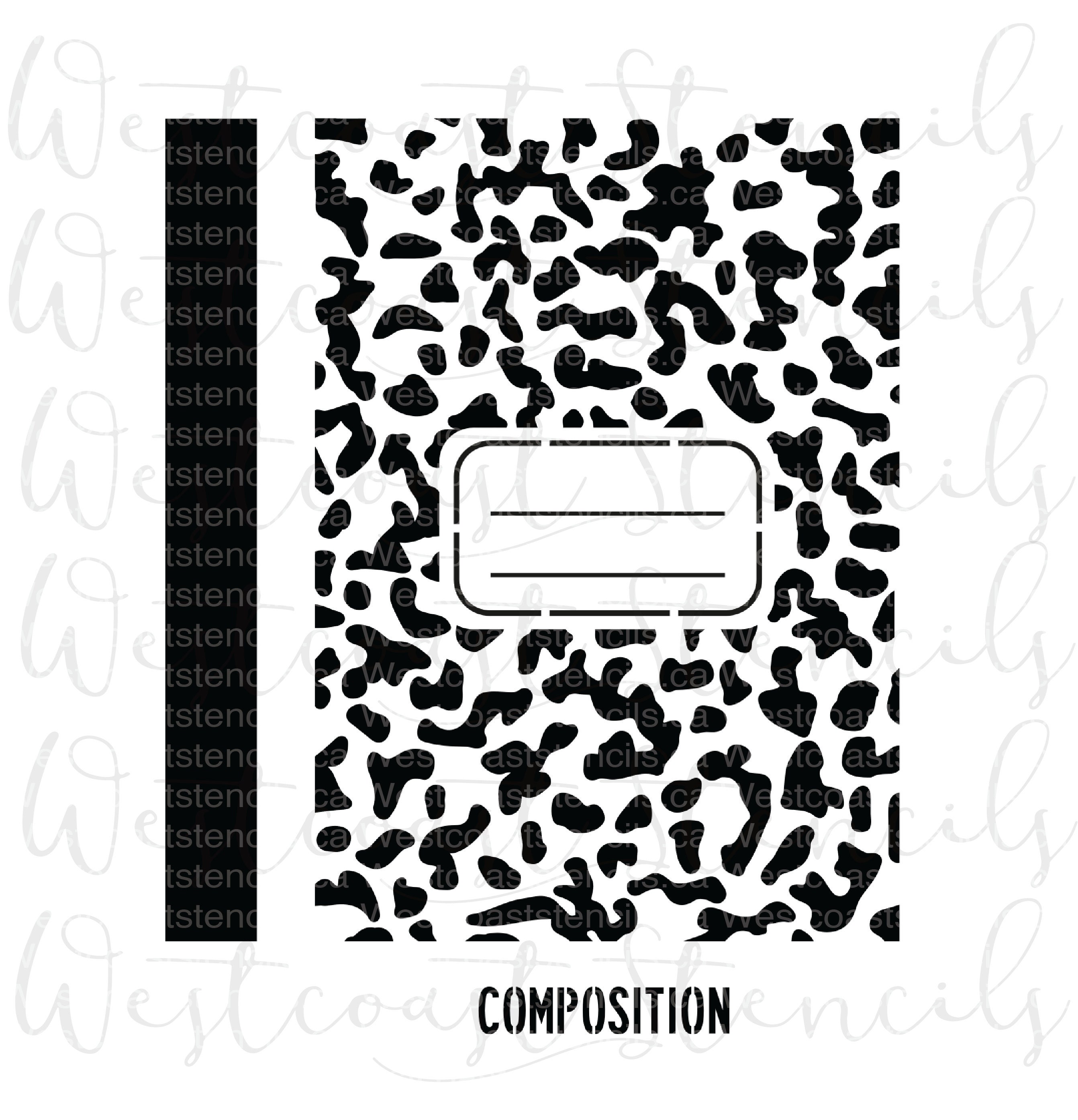 Build A Notebook Stencil Composition School Cookie Stencil Etsy