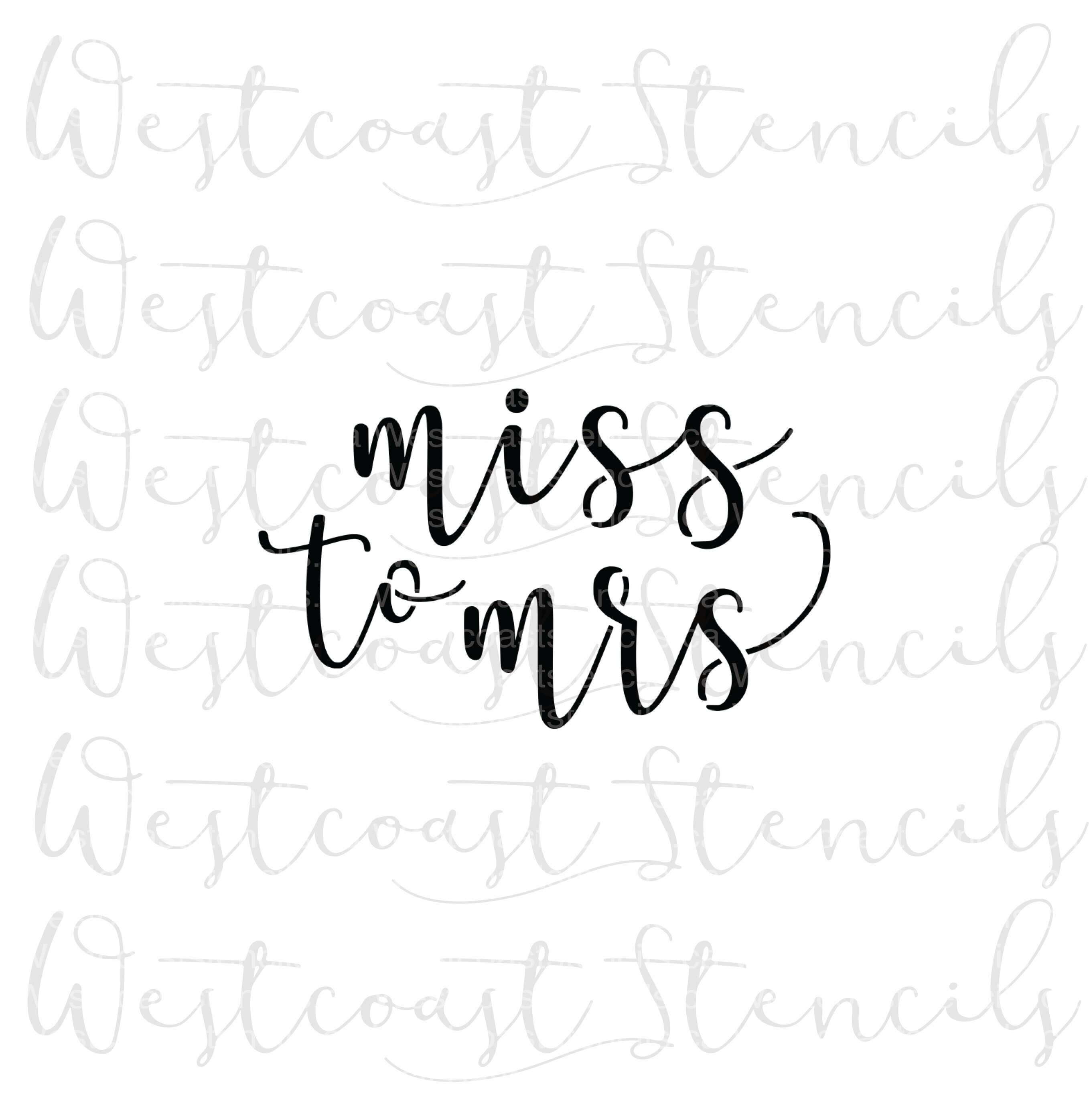 Miss to Mrs 02 Stencil Wedding Bride Cookie Stencil | Etsy