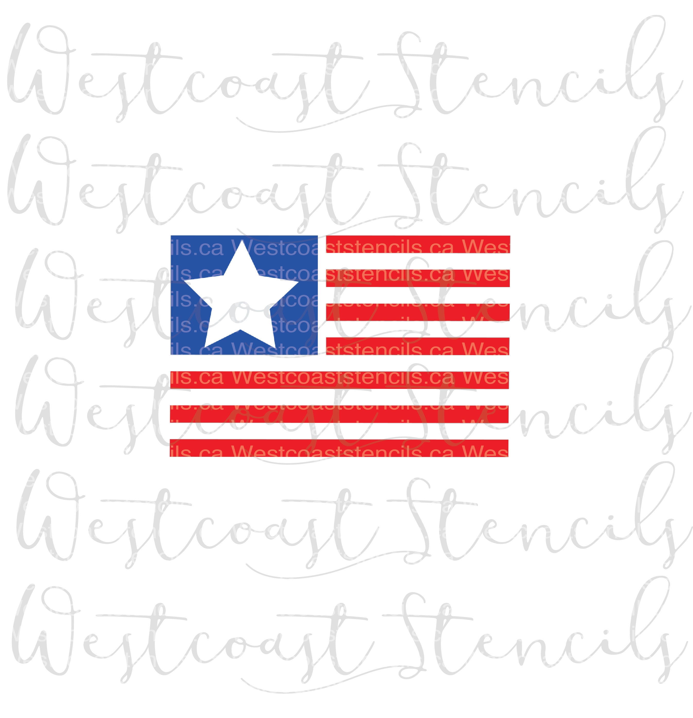 American Flag Stencil 4th of July Stencil Independence Day | Etsy