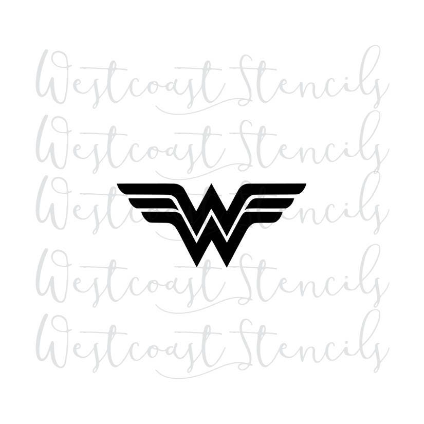 Wonder Woman Logo Stencil