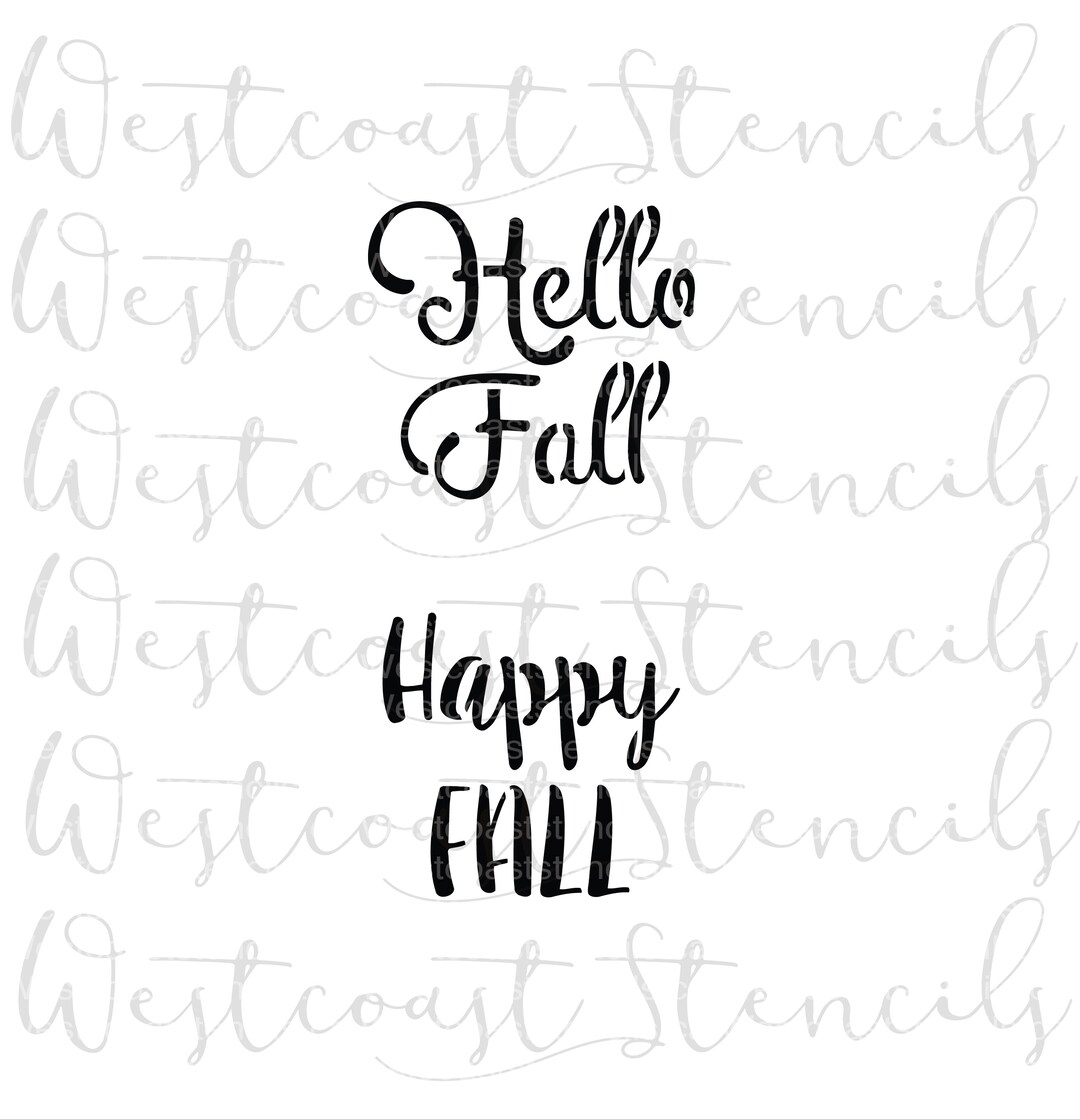Hello Fall Happy Fall Stencil Cookie Stencil Etsy hello-fall-happy-fall-stencil-cookie-stencil-etsy