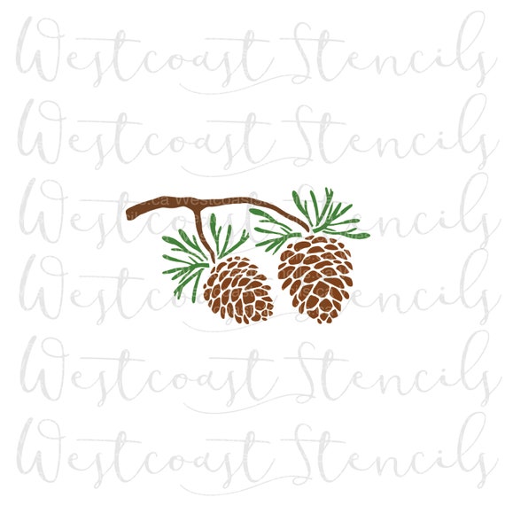 Pinecone Cookie Stencil by Designer Stencils Pinecone Cookie Stencil by Designer Stencils