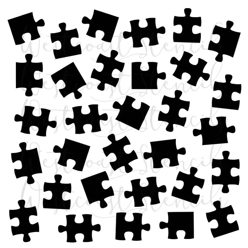 Puzzle Piece Stencil Autism Awareness Cookie Stencil | Etsy
