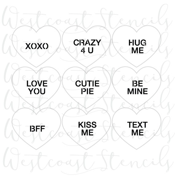 Heart with messages sticker sheets – Kawineko