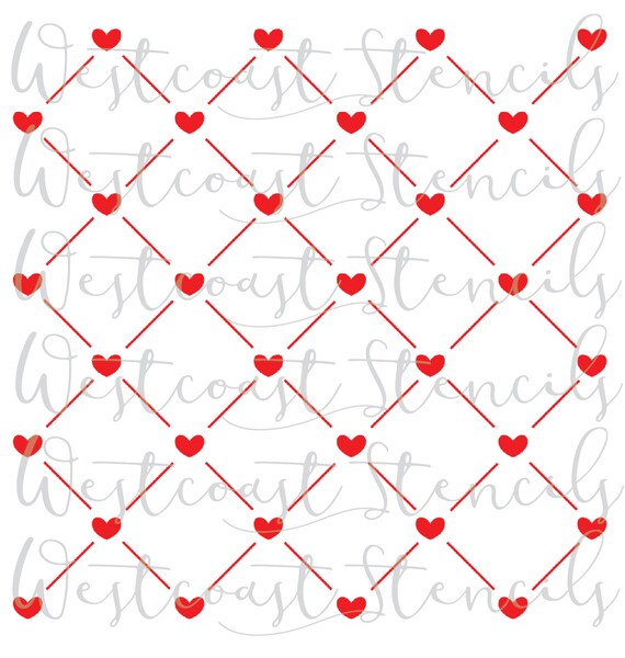 1 Piece mylar 14 Mil Hearts/valentines Day Stencils 