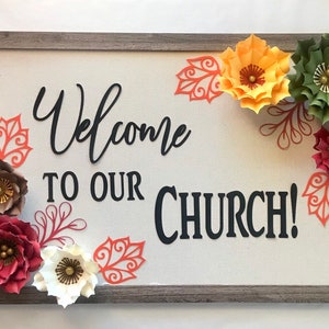 Welcome to our church bulletin board set for church sanctuary, Sunday school room, or foyer