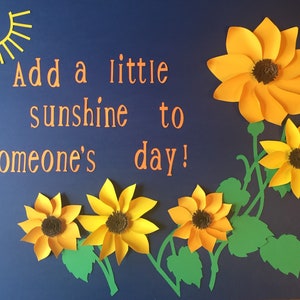 Sunflower Bulletin Board Set for school, church, or home