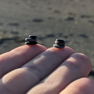 Miniatur Stapelsteine, 3er Set, echte kleine Steine zur Meditation, Strandsteine, Feengarten, Strandsteine, Strandsteine, Strandsteine