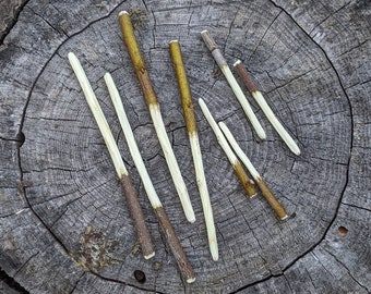 Natural miniature wand, rustic willow or dogwood, for dolls or people, hand carved, 5-6 inches (AG dolls) or 2.5-3 inches (fashion dolls)