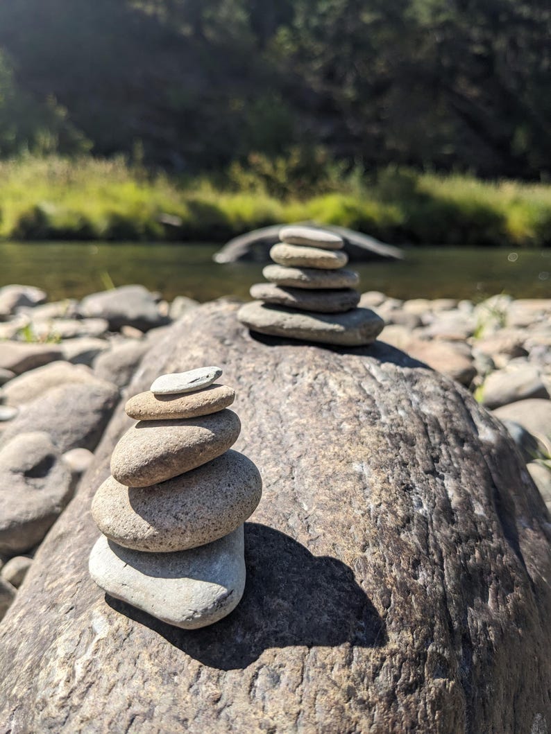 River Stacking Stones, Real Flat River Rocks for Meditation, Lost ...
