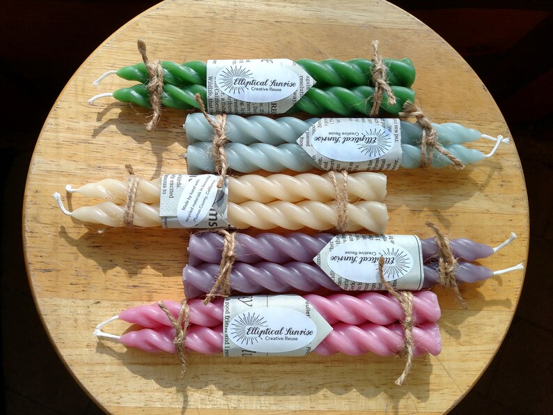 Ecofriendly Spiral Taper Candles unicorn Etsy