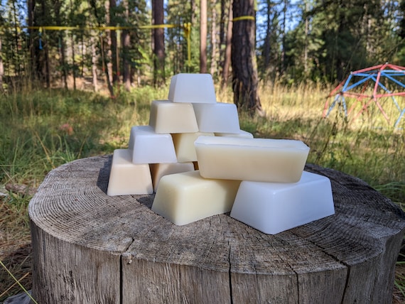 Recycled candle wax, 8-oz wax blocks, hand poured from discarded candles and wax scraps, sustainable, eco-friendly, candle-making, crafts