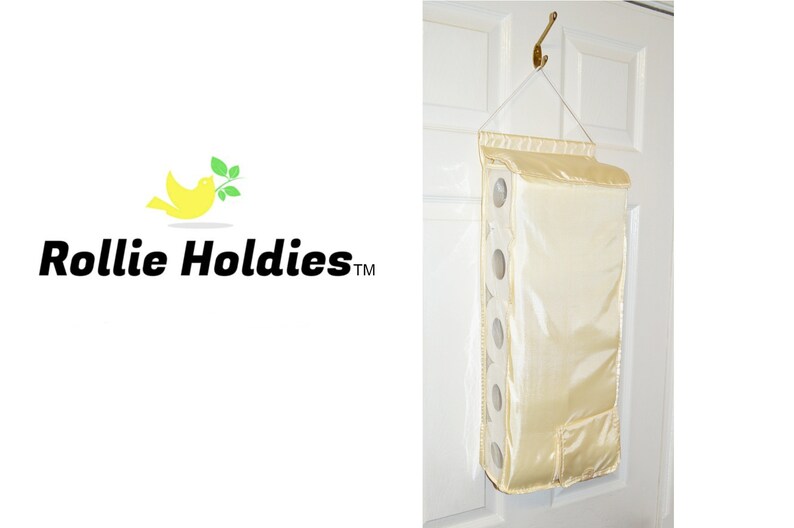 Hanging Toilet Roll Holder Organiser Storage bathroom fabric Etsy