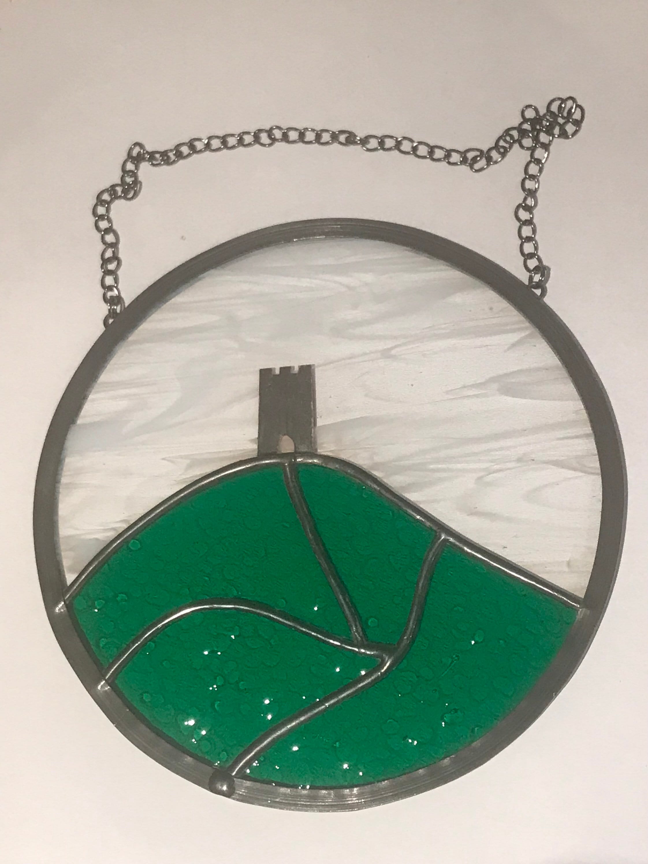 Circular Stained Glass Glastonbury Tor. Etsy